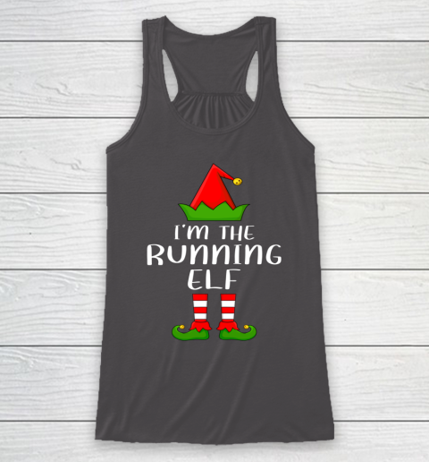 Funny Family Christmas Shirts I'm The Running Elf Christmas Racerback Tank 5