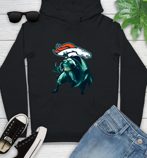 NFL Batman Football Sports Denver Broncos Youth Hoodie 2