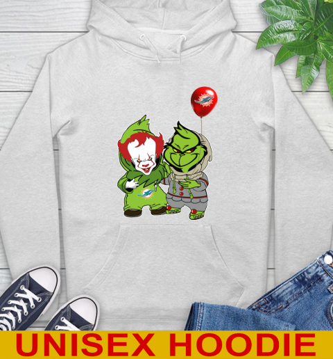 Miami Dolphins Baby Pennywise Grinch Christmas NFL Football Hoodie