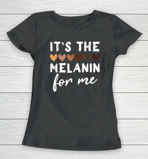 It's The Melanin For Me Melanated Black History Month Women's T-Shirt