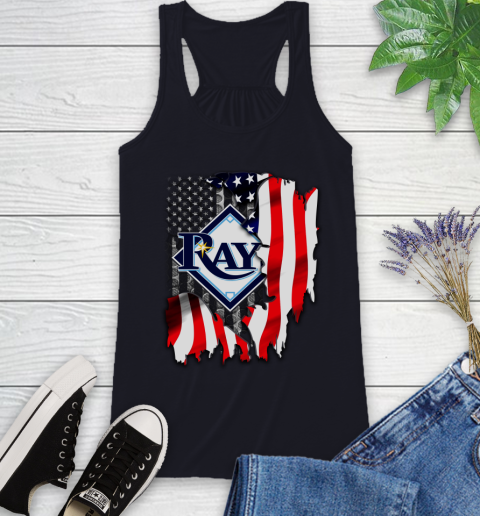 Tampa Bay Rays MLB Baseball American Flag Racerback Tank 9