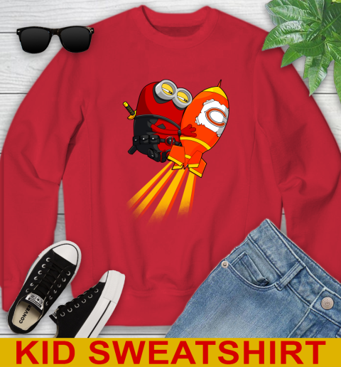 NFL Football Chicago Bears Deadpool Minion Marvel Shirt Youth Sweatshirt 7