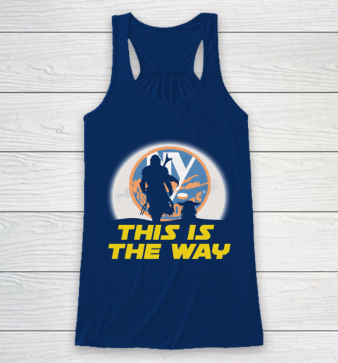 New York Islanders NHL Ice Hockey Star Wars Yoda And Mandalorian This Is The Way Racerback Tank 6