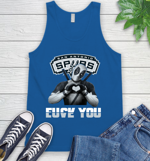 NBA San Antonio Spurs Deadpool Love You Fuck You Basketball Sports Tank Top 4