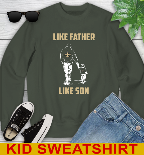 New Orleans Saints NFL Football Like Father Like Son Sports Youth Sweatshirt 8