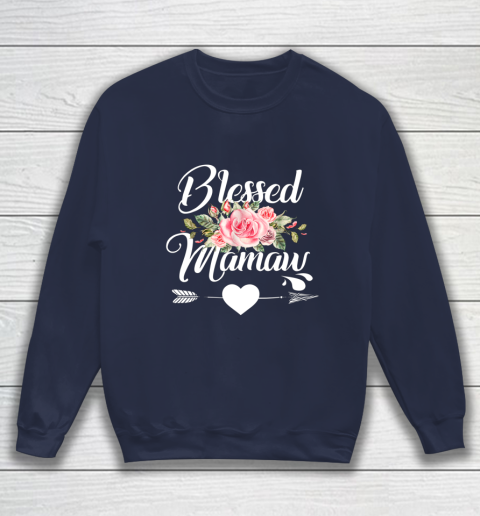 Blessed Mamaw Thanksgiving Christmas Floral Gift For Grandma Sweatshirt 2