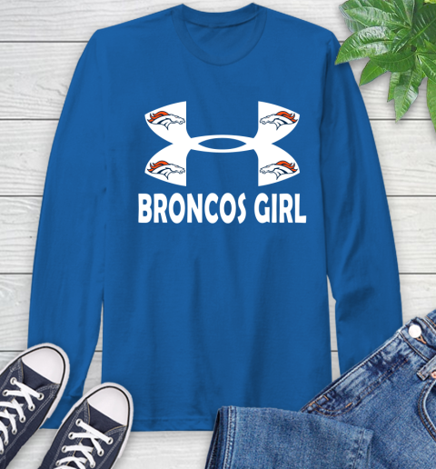 NFL Denver Broncos Girl Under Armour Football Sports Long Sleeve T-Shirt 10