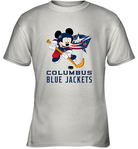 NHL Hockey Mickey Mouse Team Columbus Blue Jackets Youth T-Shirt