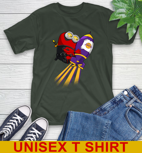 NBA Basketball Los Angeles Lakers Deadpool Minion Marvel Shirt T-Shirt 6
