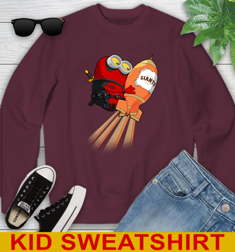 MLB Baseball San Francisco Giants Deadpool Minion Marvel Shirt Youth Sweatshirt 4