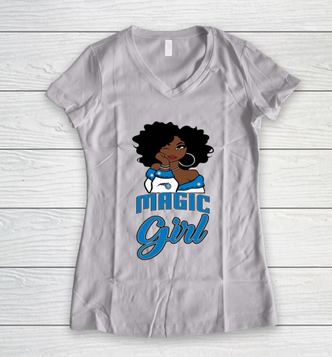 Orlando Magic Girl NBA Women's V-Neck T-Shirt 2
