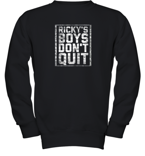 RICKYS BOYS DONT QUIT Distressed Baseball Youth Sweatshirt