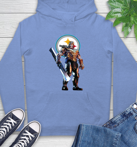 NFL Thanos Gauntlet Avengers Endgame Football Pittsburgh Steelers Hoodie 11