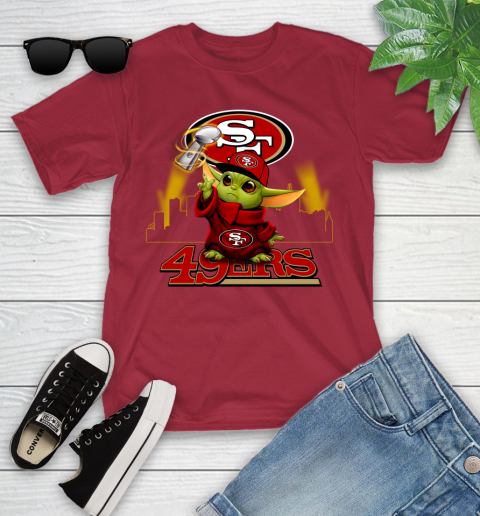 Super Bowl Baby Yoda Loves The San Francisco 49ers Star Wars NFL Shirts 105
