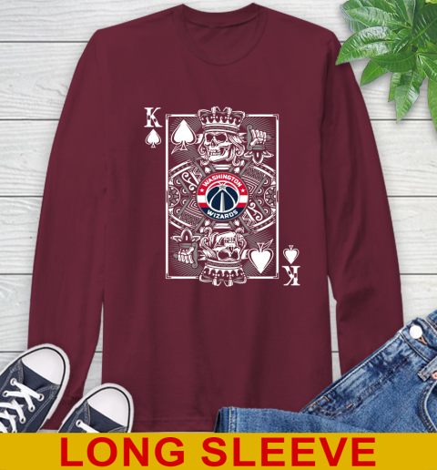 Washington Wizards NBA Basketball The King Of Spades Death Cards Shirt Long Sleeve T-Shirt 7