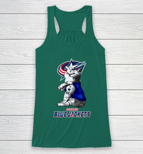 NHL My Cat Loves Columbus Blue Jackets Hockey Racerback Tank 5