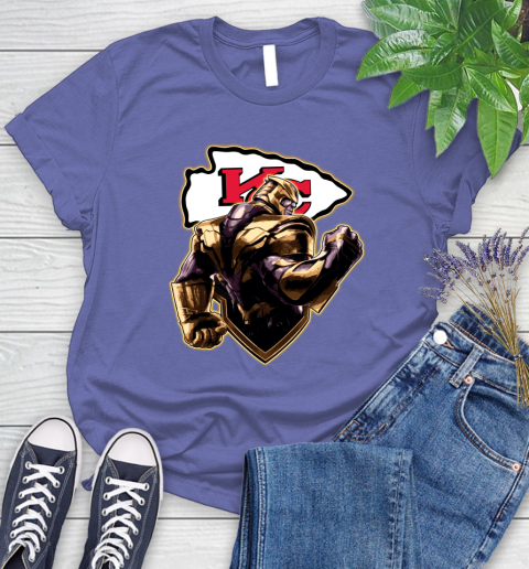 NFL Thanos Avengers Endgame Football Sports Kansas City Chiefs Women's T-Shirt 11