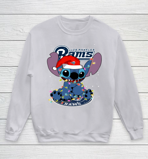 Los Angeles Rams NFL Football noel stitch Christmas Youth Sweatshirt 2