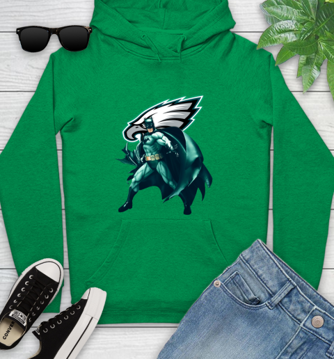 NFL Batman Football Sports Philadelphia Eagles Youth Hoodie 7