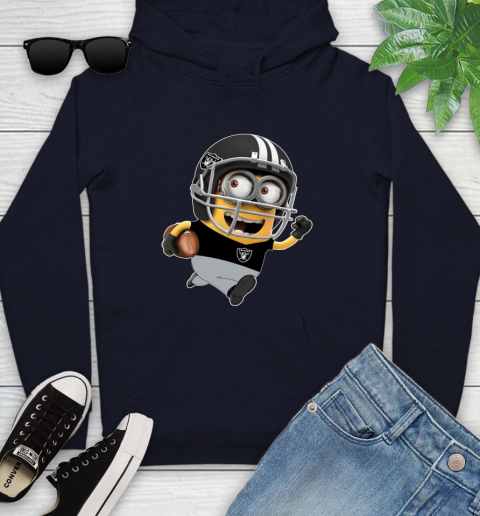 NFL Oakland Raiders Minions Disney Football Sports Youth Hoodie 4