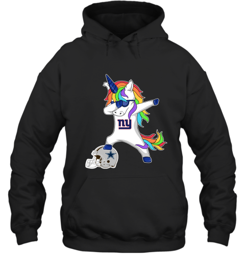 Football Dabbing Unicorn Steps On Helmet New York Giants Hoodie
