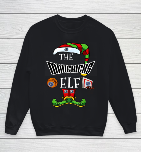 Dallas Mavericks Christmas ELF Funny NBA Youth Sweatshirt