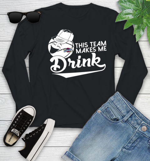 Cleveland Cavaliers NBA Basketball This Team Makes Me Drink Adoring Fan Youth Long Sleeve