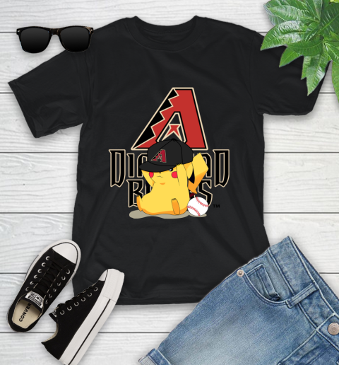 MLB Pikachu Baseball Sports Arizona Diamondbacks Youth T-Shirt 2