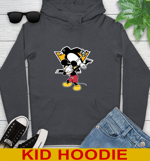 Pittsburgh Penguins NHL Hockey Dabbing Mickey Disney Sports Youth Hoodie 9