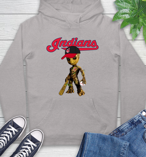 MLB Cleveland Indians Groot Guardians Of The Galaxy Baseball Hoodie 12