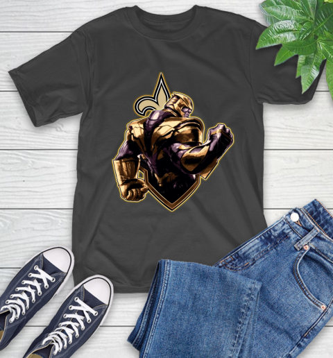 NFL Thanos Avengers Endgame Football Sports New Orleans Saints T-Shirt 2