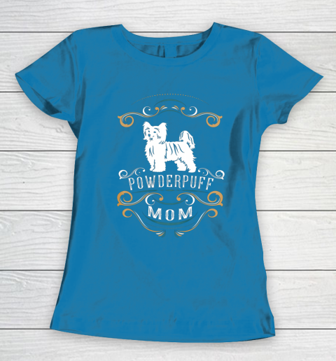 Dog Mom Shirt Powderpuff Mom Chinese Crested Dog Women's T-Shirt 6