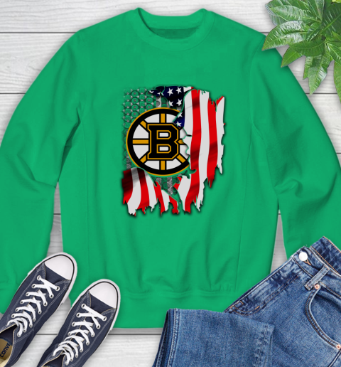 Boston Bruins NHL Hockey American Flag Sweatshirt 7