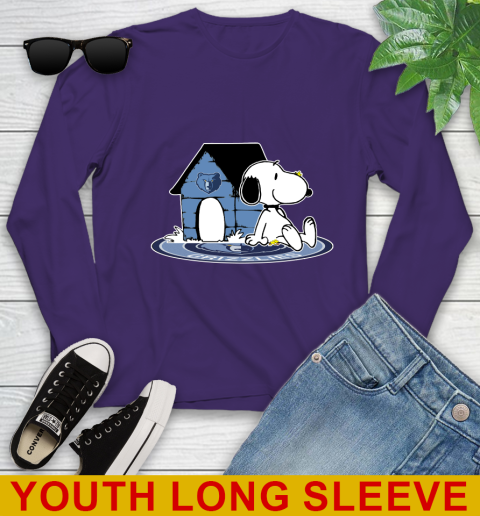 NBA Basketball Memphis Grizzlies Snoopy The Peanuts Movie Shirt Youth Long Sleeve 5