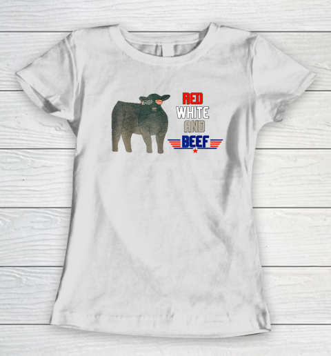 Red White And Beef Funny Women's T-Shirt