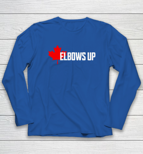 Elbows Up Canada True North Strong and Free Proud Canadian Long Sleeve T-Shirt - Image 6