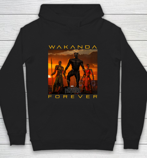 Marvel Black Panther Movie Wakanda Forever Graphic Hoodie