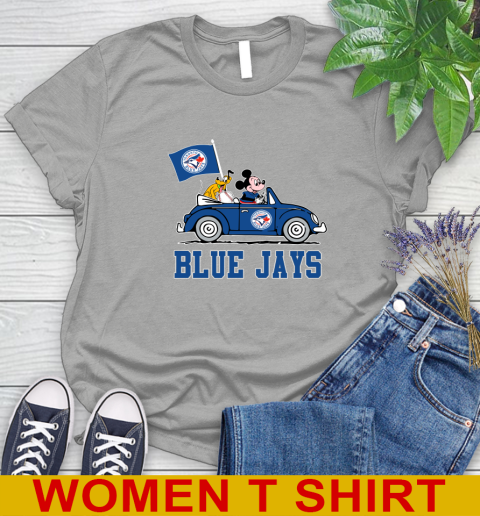 MLB Baseball Toronto Blue Jays Pluto Mickey Driving Disney Shirt Women's T-Shirt 11