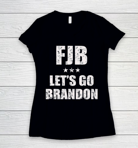 FJB Let's Go Brandon Anti Biden Women's V-Neck T-Shirt