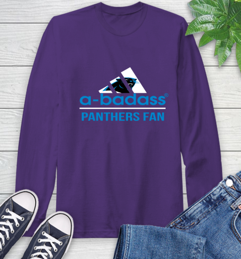 Carolina Panthers NFL Football A Badass Adidas Adoring Fan Sports Long Sleeve T-Shirt 5