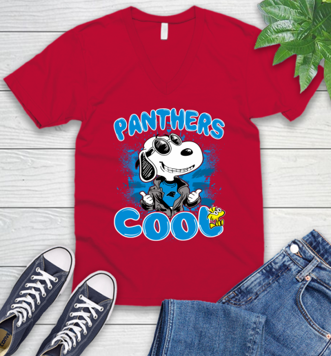 NFL Football Carolina Panthers Cool Snoopy Shirt V-Neck T-Shirt 6