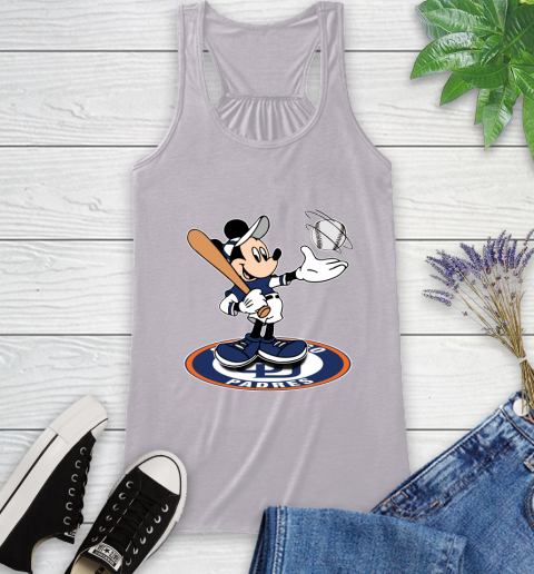 MLB Baseball San Diego Padres Cheerful Mickey Disney Shirt Racerback Tank 5