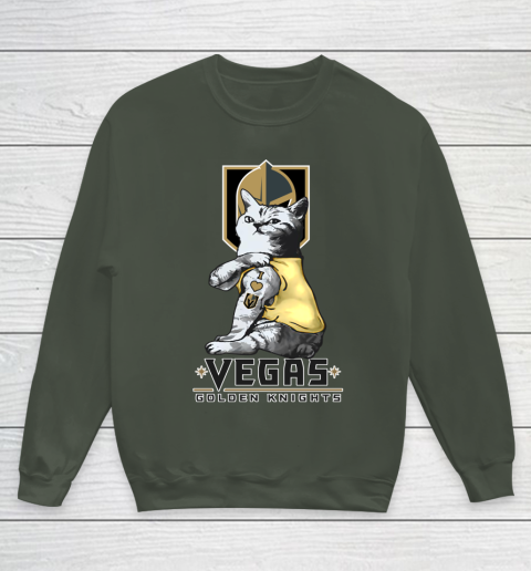 NHL My Cat Loves Vegas Golden Knights Hockey Youth Sweatshirt 8