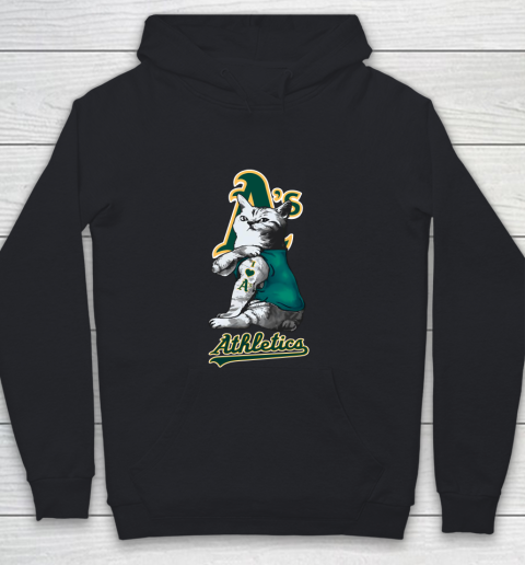 MLB Baseball My Cat Loves Oakland Athletics Youth Hoodie