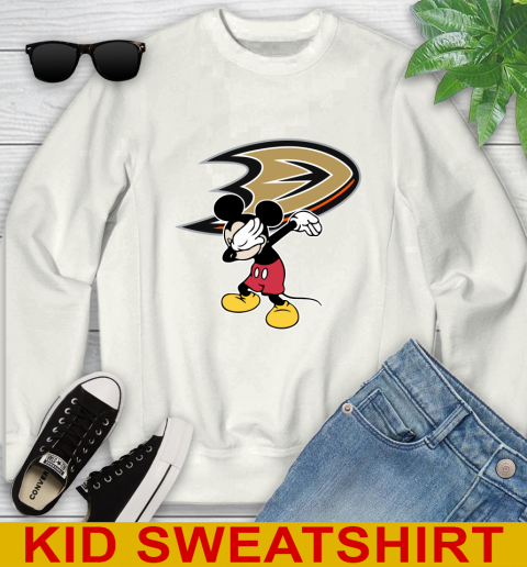 Anaheim Ducks NHL Hockey Dabbing Mickey Disney Sports Youth Sweatshirt
