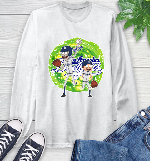 MLB Los Angeles Dodgers Rick And Morty Baseball Sports Long Sleeve T-Shirt