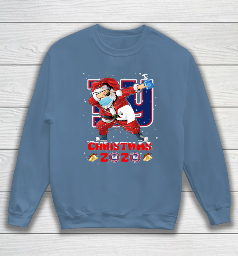New York Giants Funny Santa Claus Dabbing Christmas 2020 NFL Sweatshirt 6