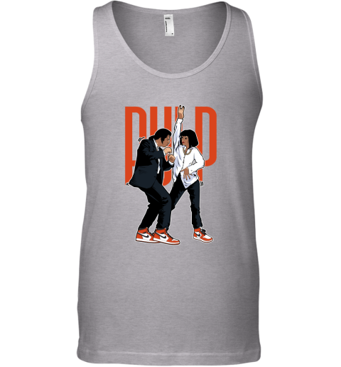 Air Jordan 1 Reverse Shattered Backboard Matching Sneaker Tshirt Pulp Fiction Dance Orange and White Jordan Tshirt