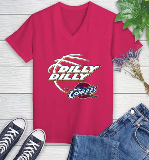 NBA Cleveland Cavaliers Dilly Dilly Basketball Sports Women's V-Neck T-Shirt 9
