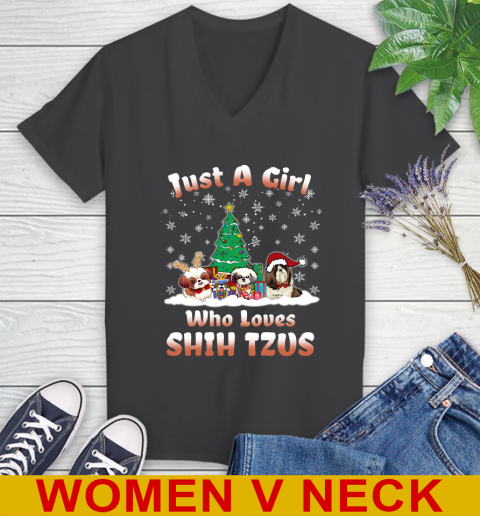 Christmas Just a girl who love shih tzus dog pet lover 80